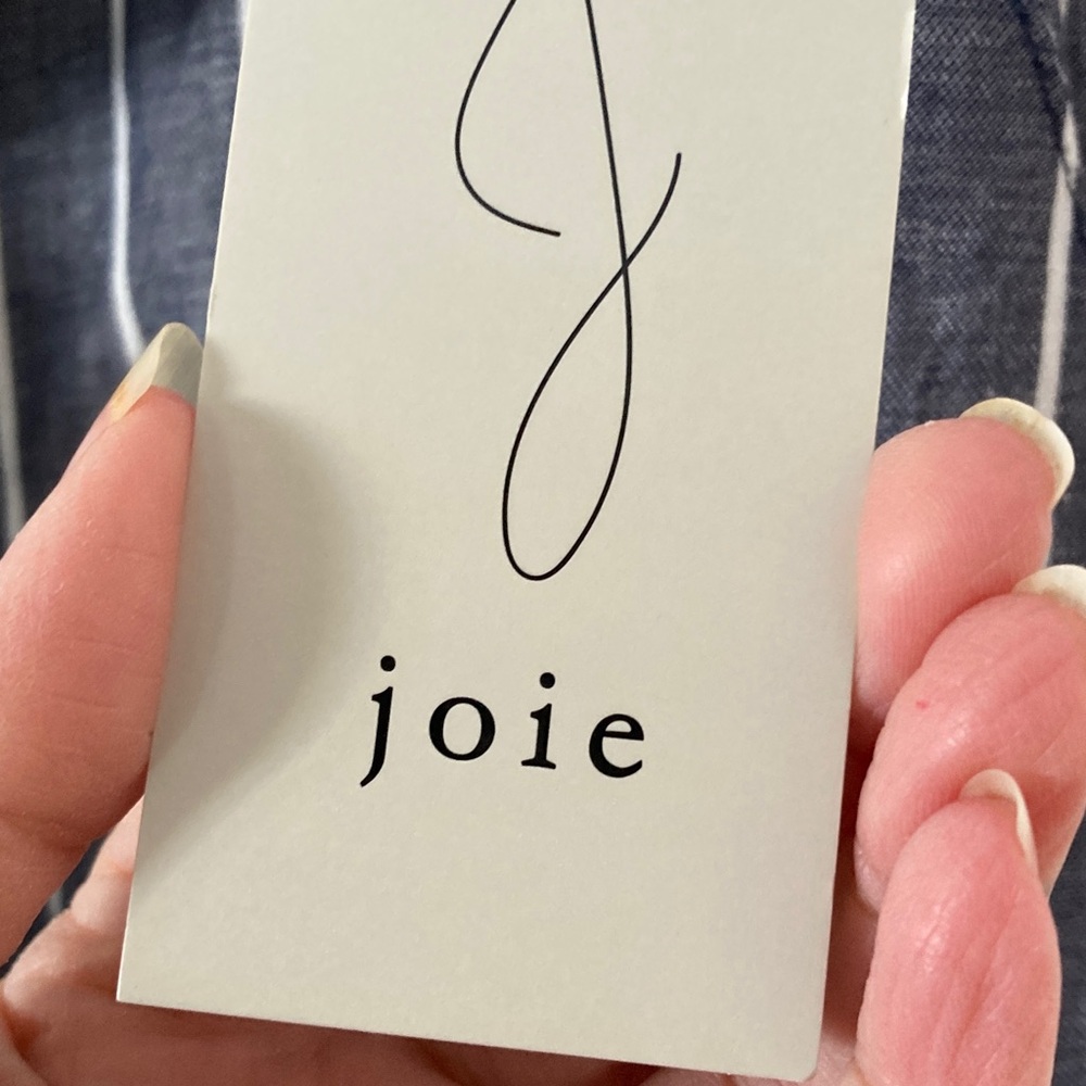 Joie Charcoal & White Striped Wide Leg Trousers - Picture 2 of 8